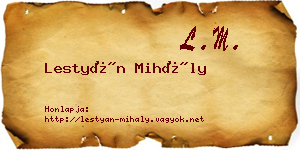 Lestyán Mihály névjegykártya